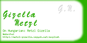 gizella metzl business card